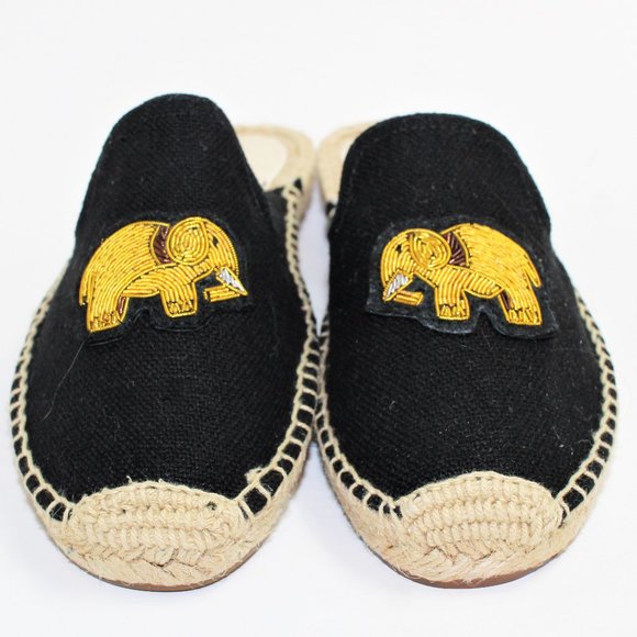 Soludos Gold Elephant Beaded Mule Women's 5.5 - Picture 4 of 11
